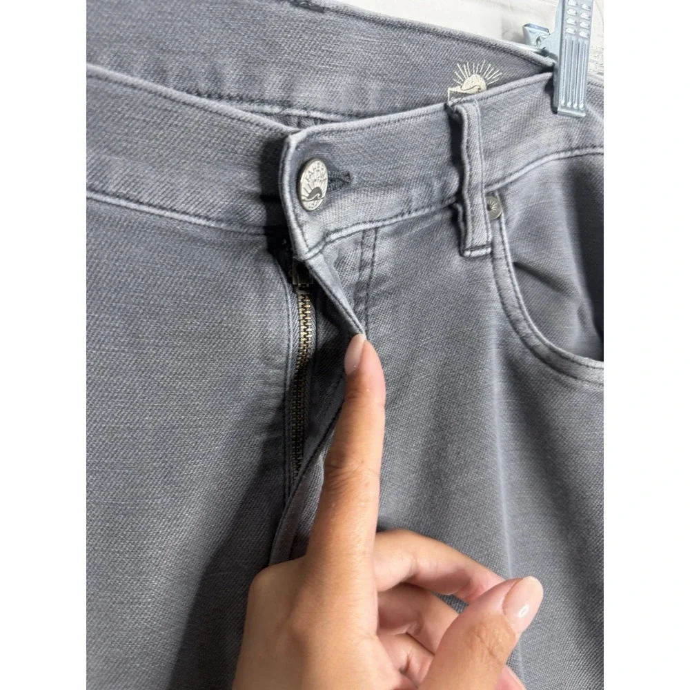 Faherty Mens Stretch Terry 5 Pocket Jean Slate Wash Gray 34 x 30 Preppy Casual